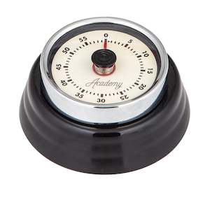 Food Prep Utensils: Mechanical Kitchen Timer | 60 Minutes - Black Bezel