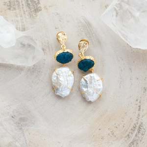 Various Jewellery Accessories: Raw Crystal Stone Earrings | Diamond Drop