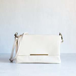 Maison Fanli | Leather Cross Body Bag | Cream