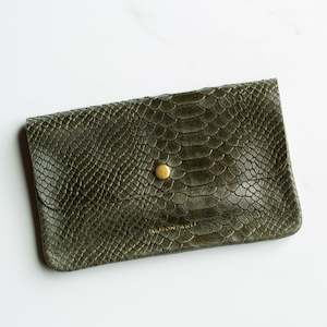 Maison Fanli | Leather Clutch / Crossbody | Khaki