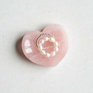 Master Stone Crystals: Rose Quartz Heart Dish