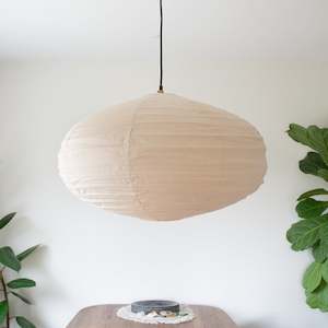 Light Shades Nz: Linen Light Shade | Ovalê - 80cm | New Natural