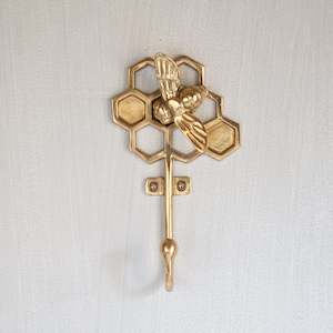 Brass Bee Hook | Gold Finish