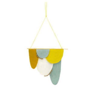 Sale: Muskhane Wool Felt Scales Hanging - Pollen & Jade