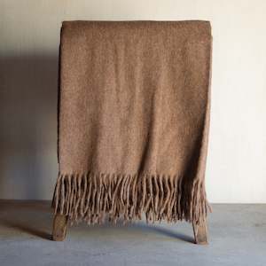 Merino + Alpaca Throw | Chocolate
