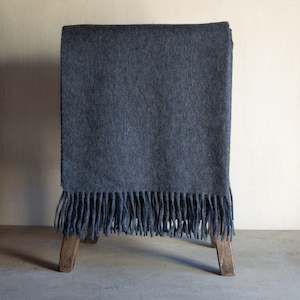 Merino + Alpaca Throw | French Navy