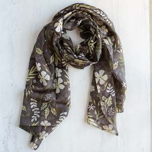 Scarves: Long Silk Scarf | Garden