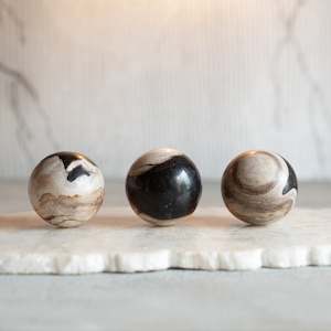 Petrified Wood Balls | Set of Three 'B'(6cm)
