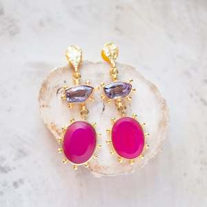 Raw Crystal Stone Earrings | Printemps