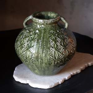 Vases Vessels: Sira Ceramic Urn | Green