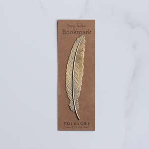 Fathers Day: Brass Feather Bookmark | By Folklore Home Store