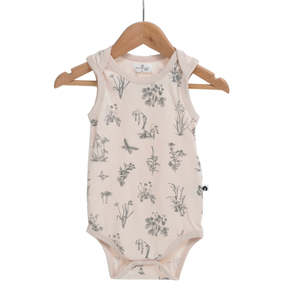 Kids Baby: Burrow & Be | Singlet Onesie | Meadow Blush
