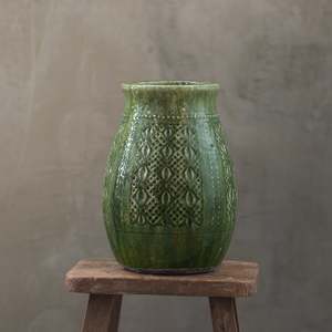 Sira Ceramic Vase | Green