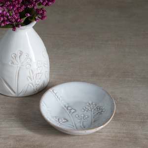 Hedgerow Ceramic Trinket Dish | White