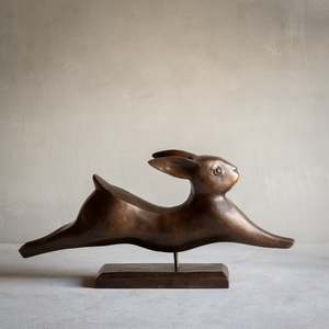 Bronze Sculptures Ornaments: Bronze Sculpture | Run Rabbit, Run!