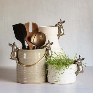 Just Added: Little Climbing Bunny | Set of 4 | Antique Gold