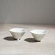 Japanese Ceramics | Petal Footed Dish | Milk White | Set/2