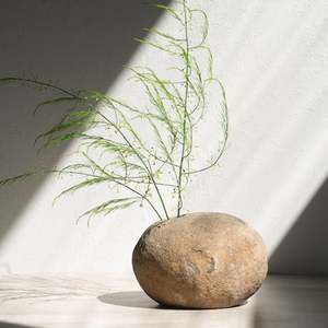 Saku | Riverstone Ikebana Vase | X-Large
