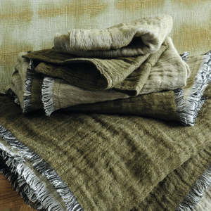 Gifts Under 50: Linen + Cotton Face Washer | Moss