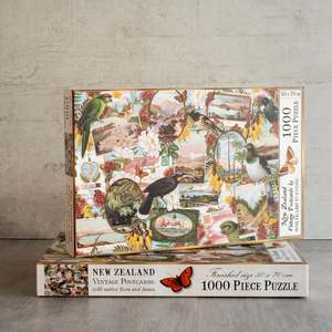 Puzzle | NZ Native Birds & Postcards (1000 Pieces)