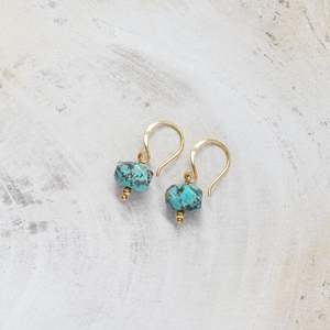 Jewellery: Crystal + Stone Earrings | African Turquoise
