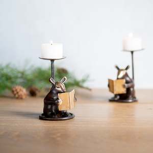 Candles Room Fragrance: Bronze Mouse Tealight Stand (Bundle & Save!)