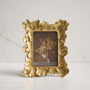 Gifts Under 50: Art Deco Photo Frame | Resin | Gold | Large