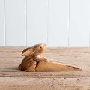 Gifts Under 50: Wooden Rabbit Door Stop | SMALL (Bundle & Save)