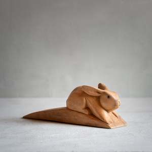 Gifts Under 100: Wooden Rabbit Door Stop | LARGE (Bundle & Save)