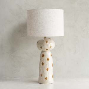 Light Shades Nz: Amelie Ceramic Table Lamp | Ivory + Tan