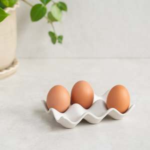 Ceramic Egg Tray | 6 | Nordic Vanilla