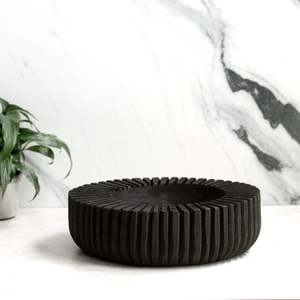 Platters Serveware: Picto | Ribbed Timber Bowl