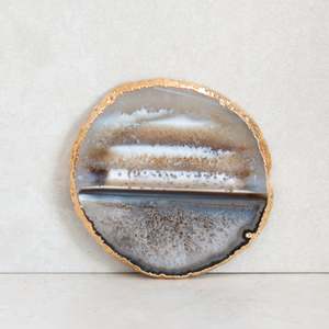 Agate Coaster | Gold Edged | D