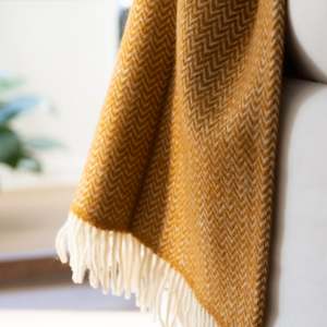 Klippan NZ Wool Blanket |  Chevron [Caramel]