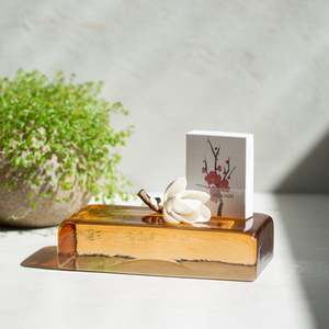 Just Added: Glass Brick Sculpture | Amber