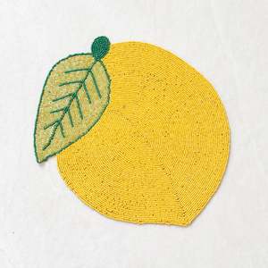 Beaded Placemat | Lemon