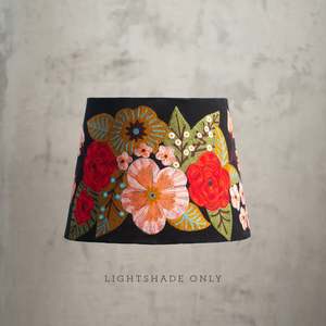 Light Shades Nz: Broderi | Velvet Table Lamp Shade | Flora