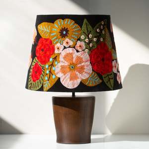 Light Shades Nz: Broderi | Velvet Table Lamp | Flora Lisse
