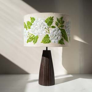 Broderi | Linen Table Lamp | Hydrangea Grande