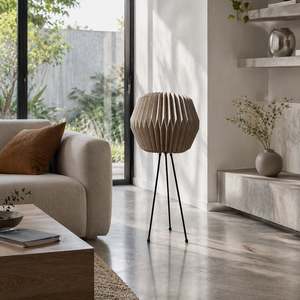 Light Shades Nz: Fold | Linen Table/Floor Lamp | Mittsu | Natural