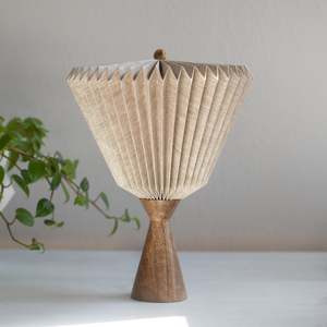 Fold | Linen Table Lamp | Ryuki | Natural