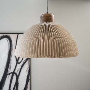 Light Shades Nz: Fold | Linen Pendant Lamp | Domu | Natural