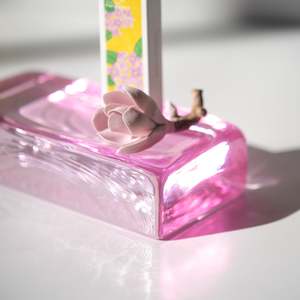 Glass Brick Sculpture | Pink