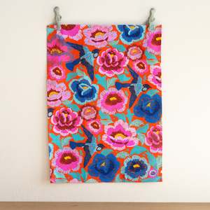 Cotton Tea Towel | Birds and Roses