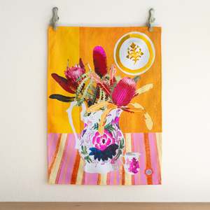 Gifts Under 50: Cotton Tea Towel |  Wildflower Tile