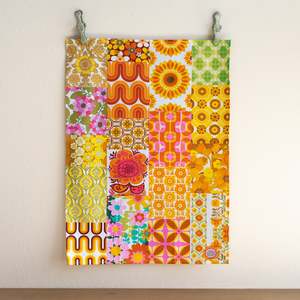 Gifts Under 50: Cotton Tea Towel |  Seventies Orange