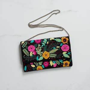 Bags Luggage: Beaded Clutch Bag | Night Blooms