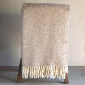 Blankets And Throws: Klippan NZ Wool Blanket | Zigzag | Griege