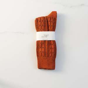Just Added: Merino Cable Socks | Paprika | Large