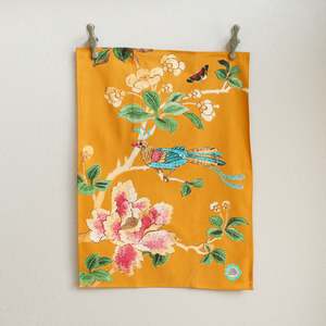 Cotton Tea Towel | Gold Chinoiserie